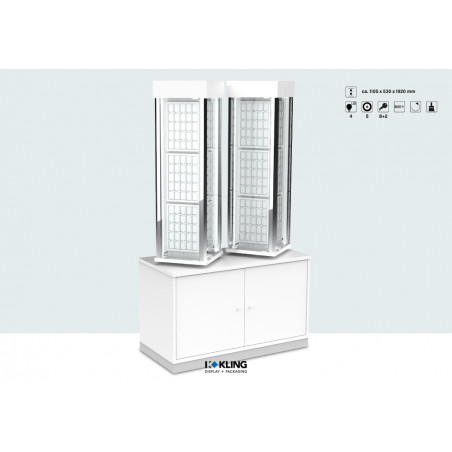 Doppel-Vitrine 24745B LED beleuchtet