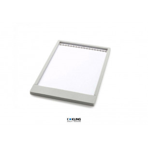 Tiefgezogener Einsatz 3079W mit 18er Hakenleiste in silberfarben