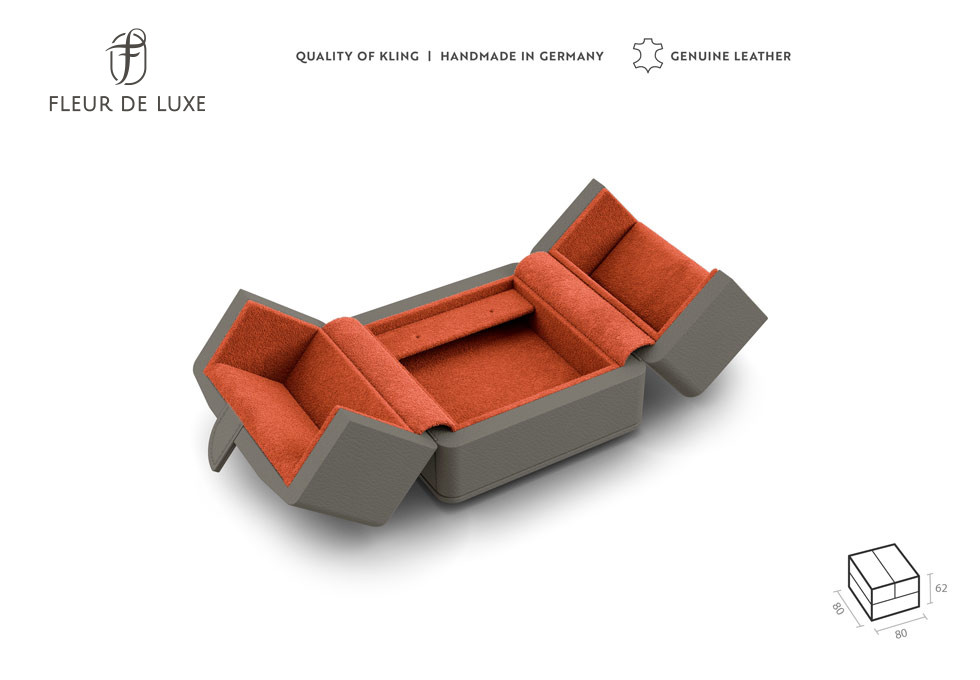 Ohrschmucketui mit Winkelkarte klein Serie Versailles