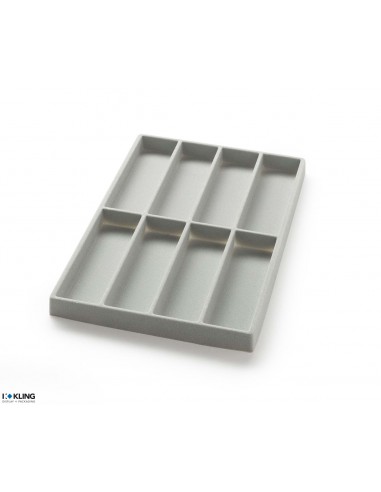 Vacuum-formed insert 3018 with 8 compartments for glasses, high partitions