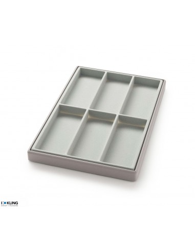 Vacuum-formed insert 3019 with 6 compartments for glasses, high dividers