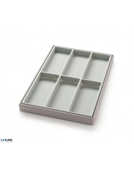Vacuum-formed insert 3019 with 6 compartments for glasses, high dividers