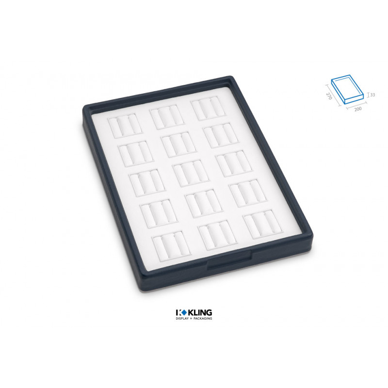 Ringlade RL15TR mit 15 Trauringbäckchen Serie Rebra Extralight