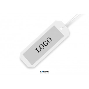 Standard-Fadenetikett 1/327 weiß mit Faden weiß