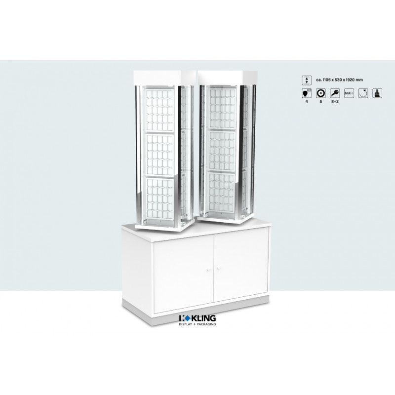 Doppel-Vitrine 24745B LED beleuchtet