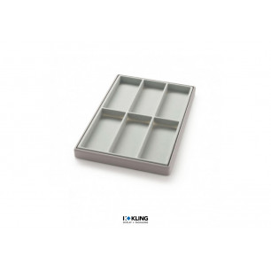 Tiefgezogener Einsatz 3019 mit 6 Fächern für Brillen, Stege hoch