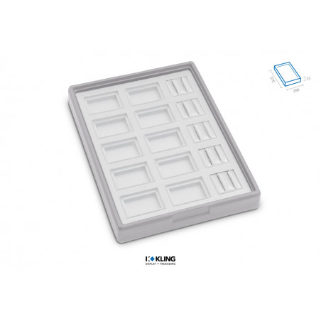 Set-Lade RLD35TR mit 5 Trauringbäckchen und 10 Fächern Serie Rebra Extralight