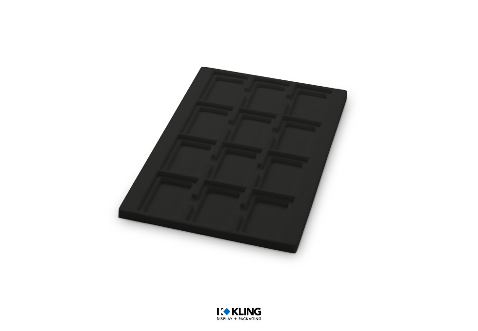 Tiefgezogener Einsatz 3001V mit 12 vertieften Fächern