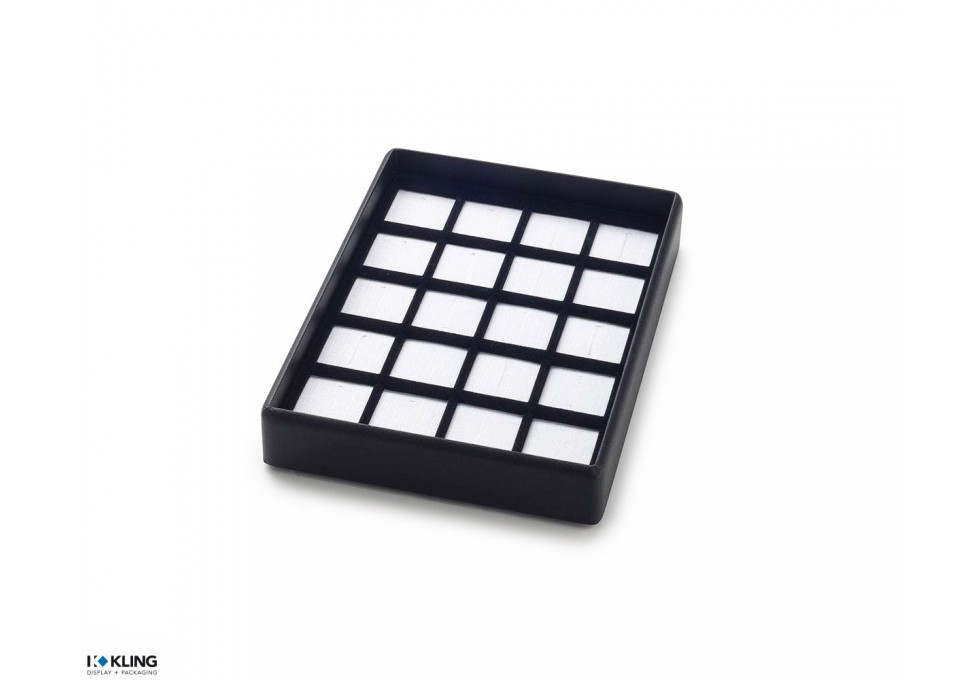 Tiefgezogener Einsatz 3082EXQ für 20 Ringe mit kaschierten Ringbäckchen