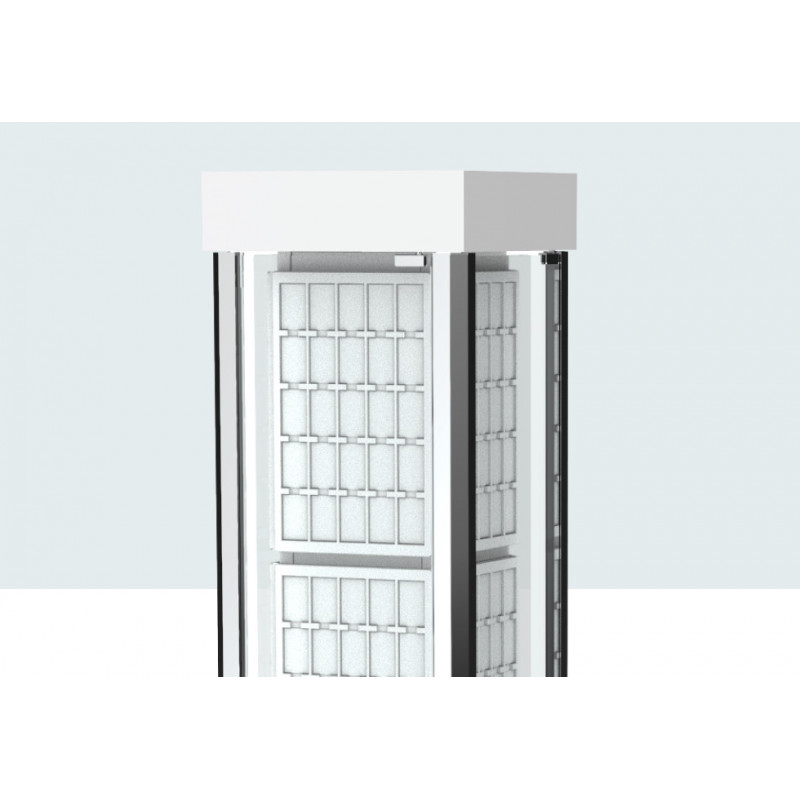 Vitrine 23817B2 LED beleuchtet, verchromte Profile