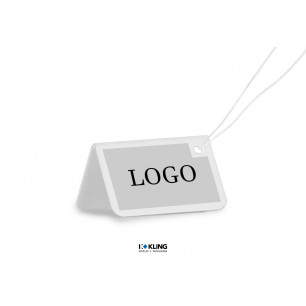 Standard Aufstell-Fadenetikett 1/346 weiß mit Faden weiß