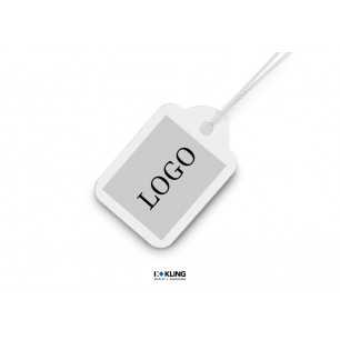 Standard-Fadenetikett 0/166 weiß mit Faden weiß