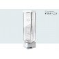 Vitrine 24573B LED beleuchtet, verchromte Profile Vitrine 24573B LED beleuchtet, verchromte Profile