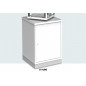 Vitrine 23817B2 LED beleuchtet, verchromte Profile