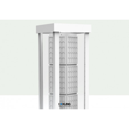 Vitrines 21150B15 LED verlicht, gelakte profielen