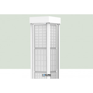 Vitrines 24079B LED verlicht, gelakte profielen