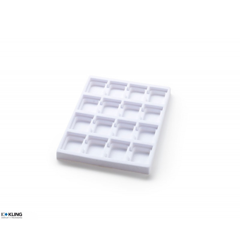 Vacuum-formed insert 3061XV with 16 recessed compartments