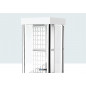 Vitrines 24573B LED éclairées, profilés chromés
