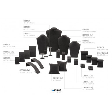 Mayfair Deko-Set 4 Anthrazit (20-teilig)