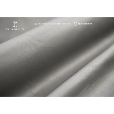 Nahaufnahme Ledertextur grau