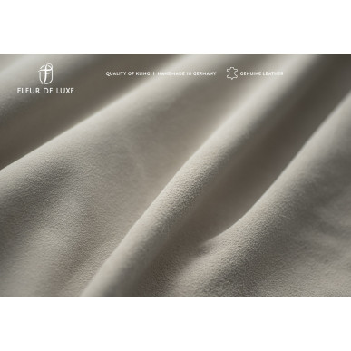 Detailaufnahme Ziegenwildleder beige