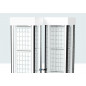 Vitrines doubles 24745B LED éclairées, profilés chromés