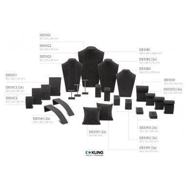 Mayfair Deko-Set 4 Anthrazit (20-teilig)