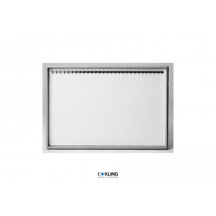 Bandeja para cadenas 3522W con barra de colgar de 29 mm en color plata