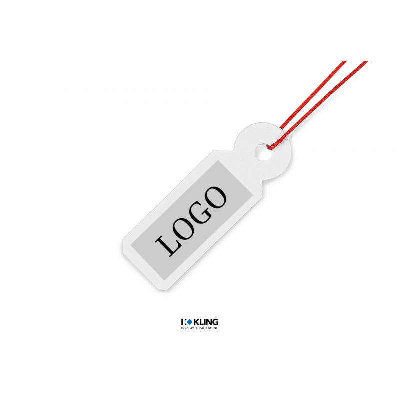 Standard thread label 0/97 white with red thread