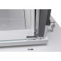 Vitrine 24949B LED beleuchtet, verchromte Profile Vitrine 24949B LED beleuchtet, verchromte Profile