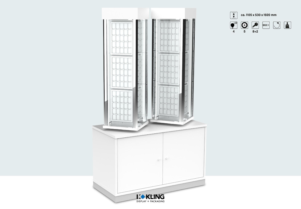 Doppel-Vitrine 24745B LED beleuchtet Doppel-Vitrine 24745B LED beleuchtet