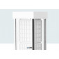 Vitrine 24949B LED beleuchtet, verchromte Profile Vitrine 24949B LED beleuchtet, verchromte Profile